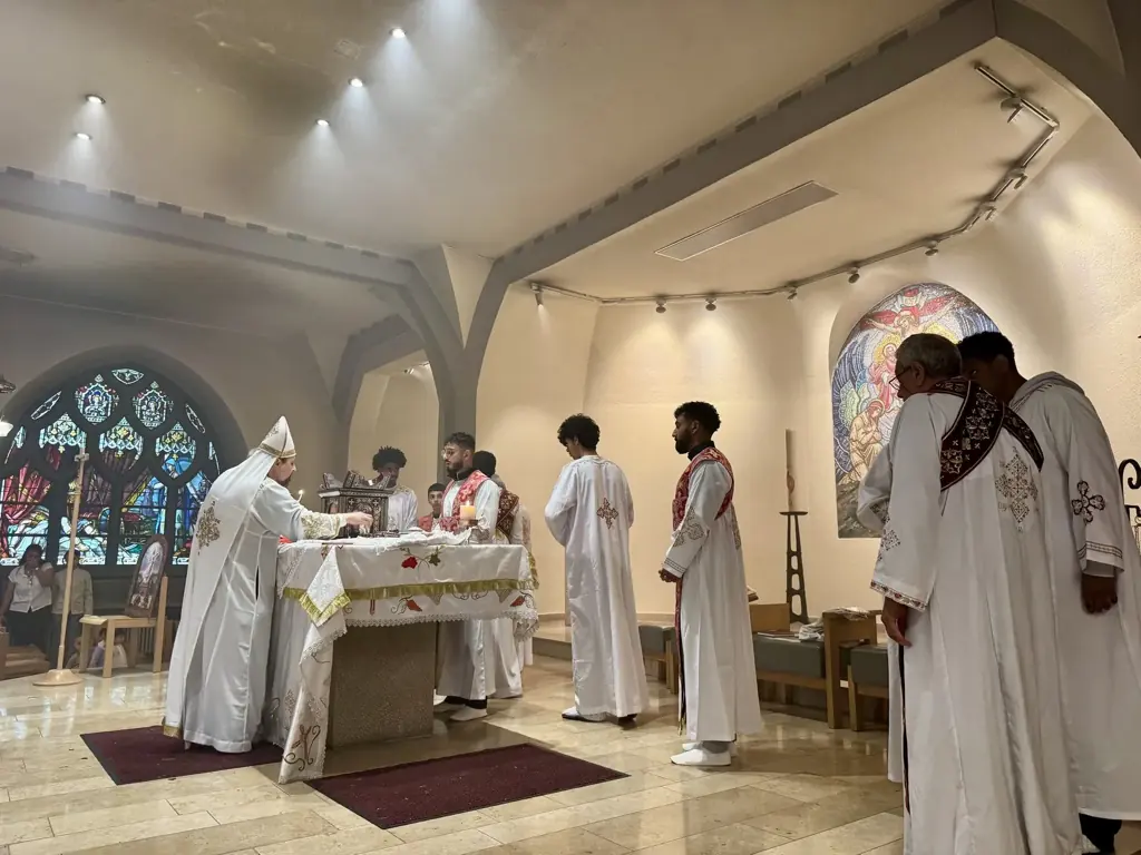 Göttliche Liturgie der koptisch-orthodoxen Gemeinde Biel in der Kirche St. Maria.