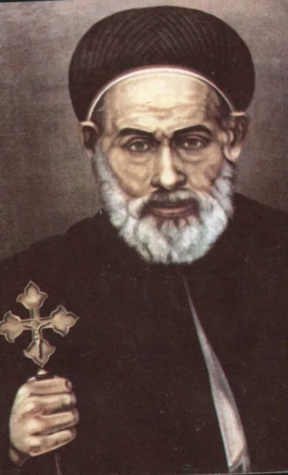 Koptische Ikone des heiligen Anba Abraam, Bischof von Fayoum